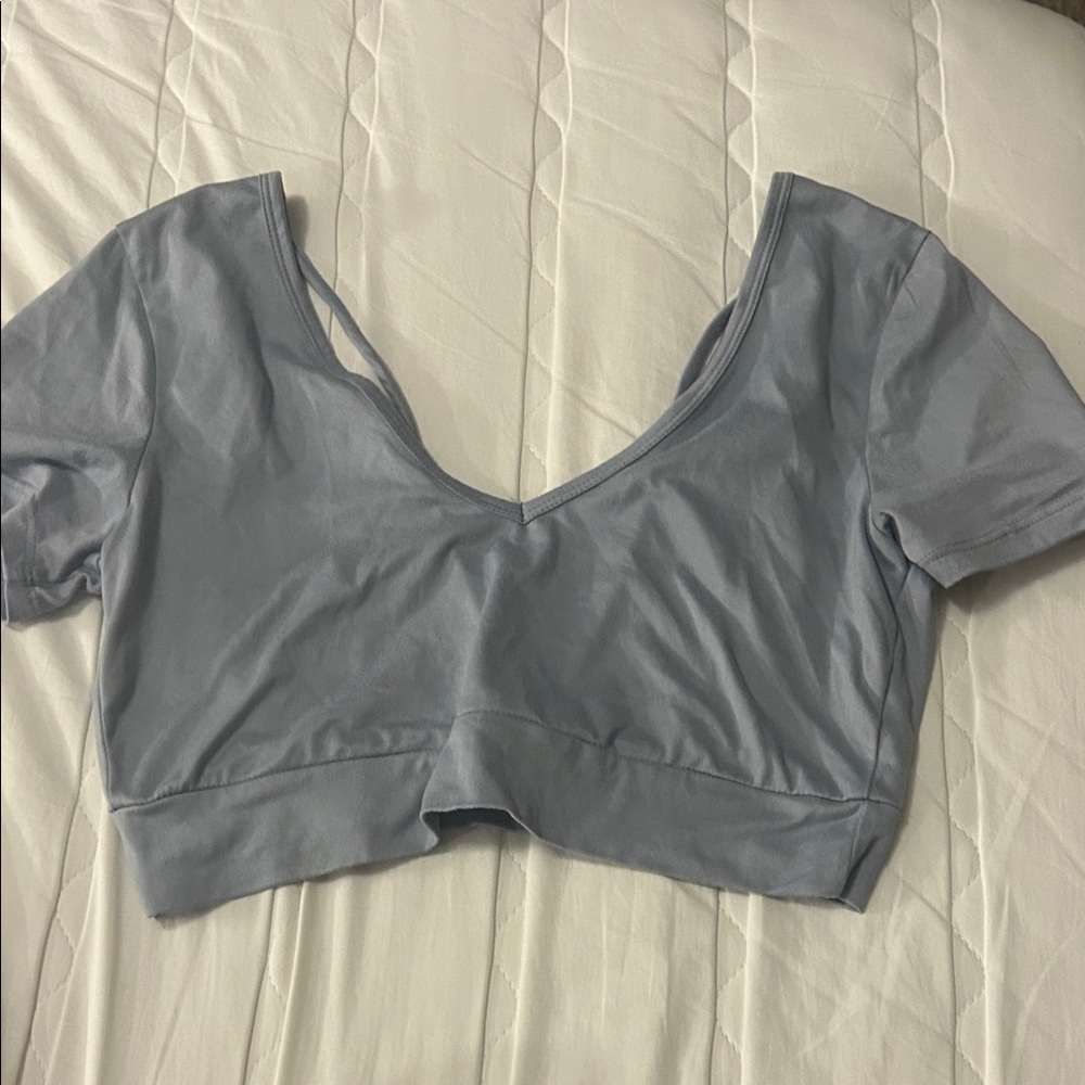 Light Blue Women's Crop Top
